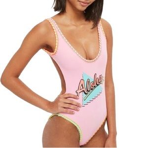 TOPSHOP - NEVER WORN. Aloha one-piece swimsuit